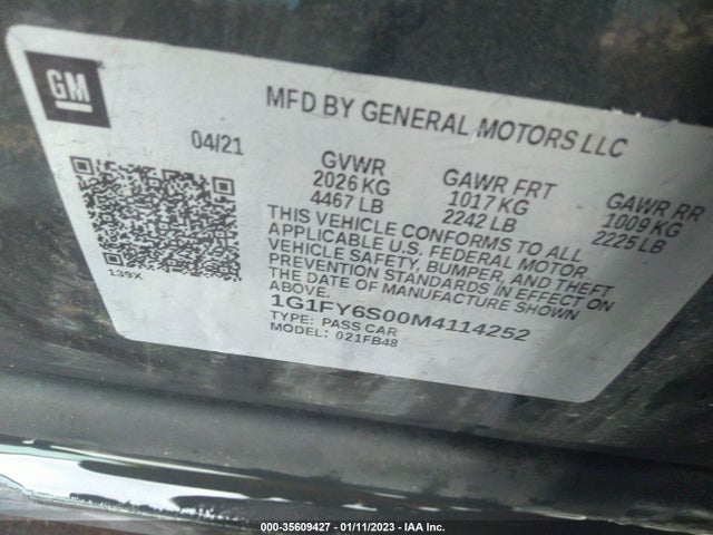 Chevrolet BOLT EV LT 2021 1G1FY6S00M4114252 Image 9