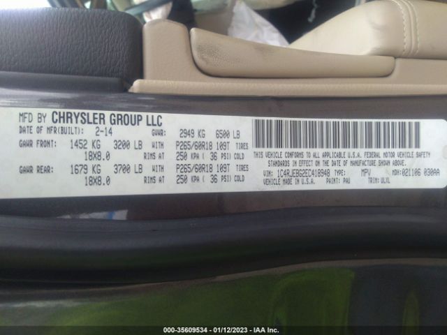 1C4RJEBG2EC418948 Jeep Grand Cherokee Limited