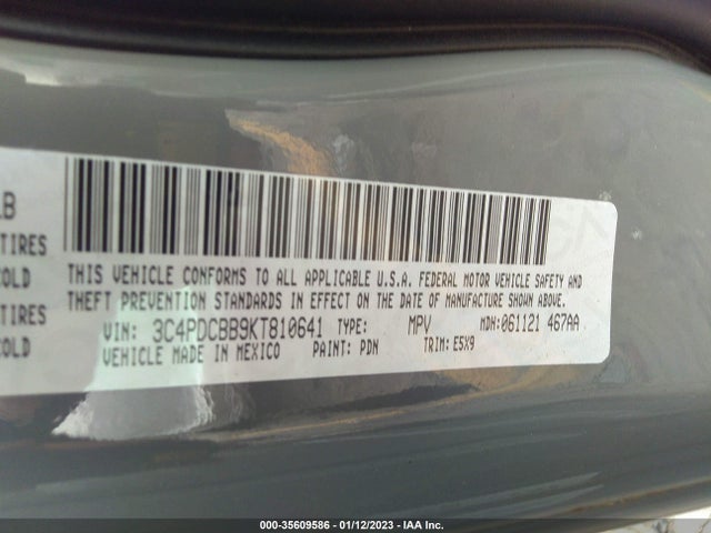 Dodge JOURNEY SE 2019 3C4PDCBB9KT810641 Image 9
