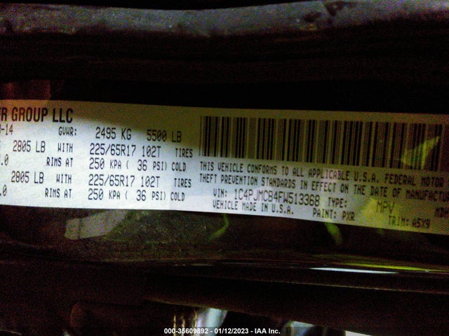 1C4PJMCB4FW513368 Jeep Cherokee Latitude