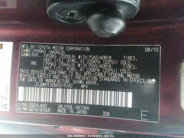 Lexus GX 460 2011 JTJBM7FX0B5019242 Image 10