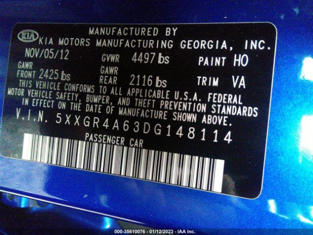5XXGR4A63DG148114 KIA OPTIMA SX