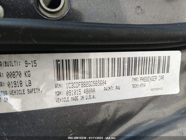 Dodge DART SXT 2016 1C3CDFBB2GD565604 Image 9
