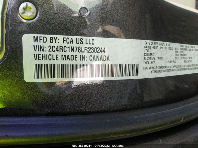 2C4RC1N78LR230244 Chrysler Pacifica Hybrid Limited