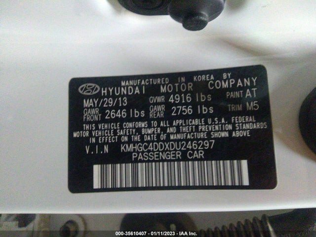 Hyundai Genesis 3.8l 2013 KMHGC4DDXDU246297 Image 9