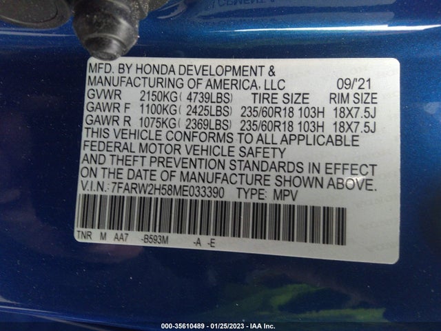 Honda CR-V EX 2021 7FARW2H58ME033390 Image 9