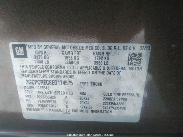 Chevrolet Silverado 1500 Lt 2014 3GCPCREC8EG174575 Image 10