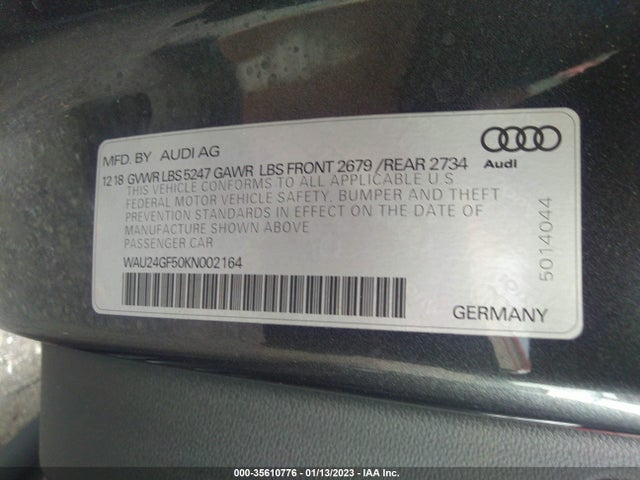 WAU24GF50KN002164 Audi S5 3.0t Premium Plus
