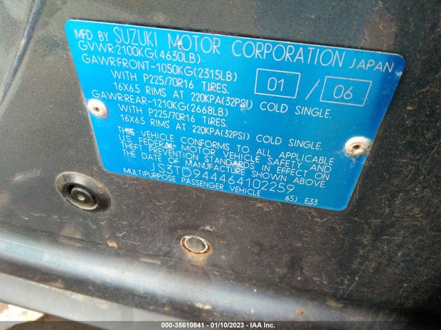 JS3TD944464102259 Suzuki Grand Vitara