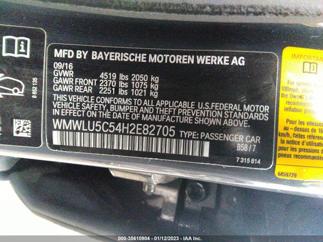 WMWLU5C54H2E82705 Mini Clubman Cooper S