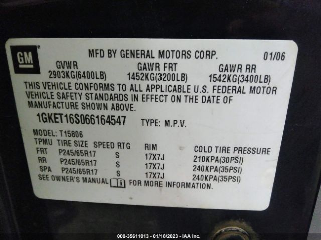 1GKET16S066164547 GMC Envoy Xl Sle