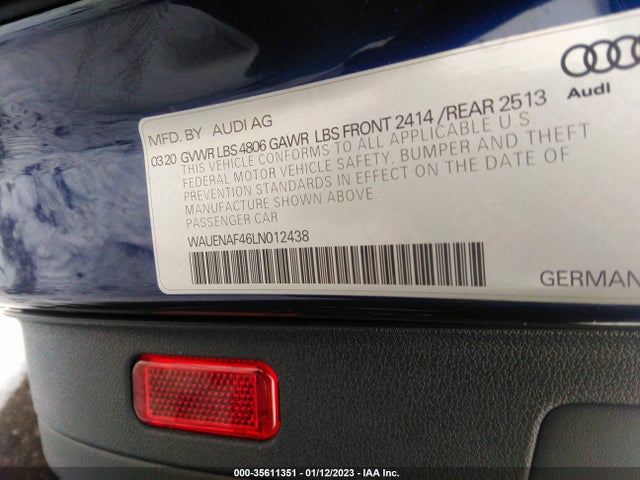 WAUENAF46LN012438 Audi A4 Premium Plus