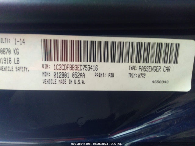 Dodge DART SXT 2014 1C3CDFBB3ED753416 Image 9