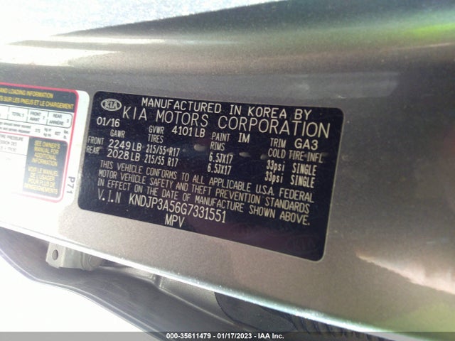 KIA SOUL + 2016 KNDJP3A56G7331551 Image 11