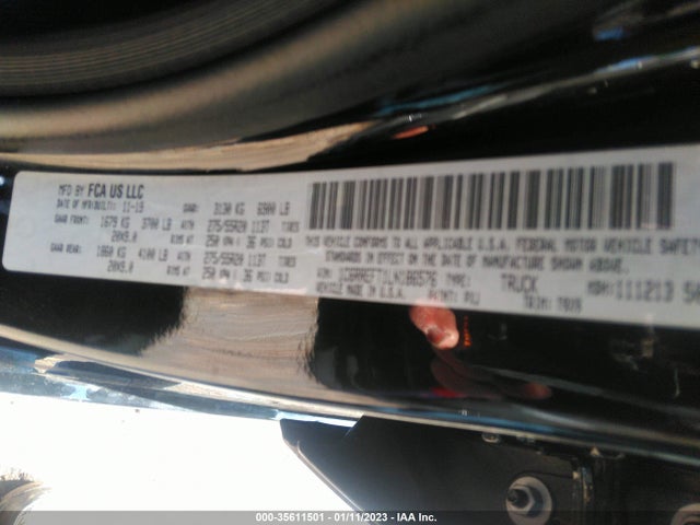 2020 Ram 1500, VIN: 1C6RREFT1LN186576
