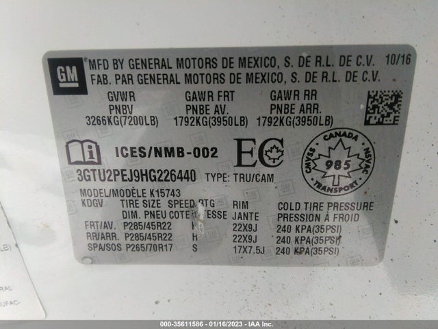 GMC Sierra 1500 Denali 2017 3GTU2PEJ9HG226440 Image 10