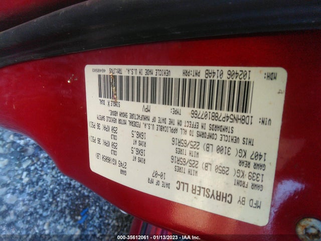 Dodge Grand Caravan Sxt 2008 1D8HN54P78B107766 Image 14
