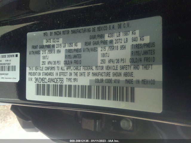 2022 Mazda CX-30, VIN: 3MVDMBCL4NM408768