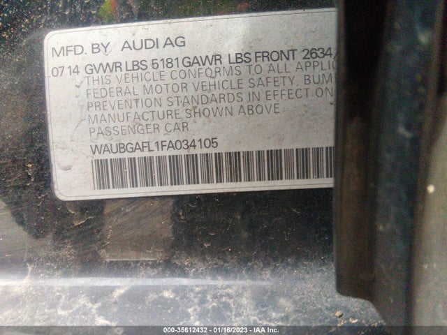 Audi S4 Premium Plus 2015 WAUBGAFL1FA034105 Image 9