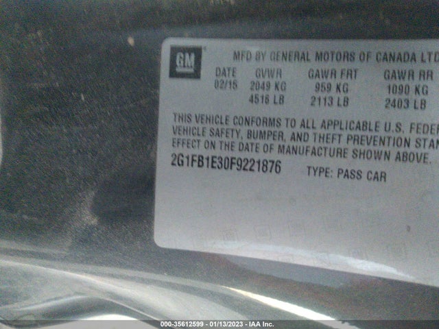 Chevrolet CAMARO LS 2015 2G1FB1E30F9221876 Image 9