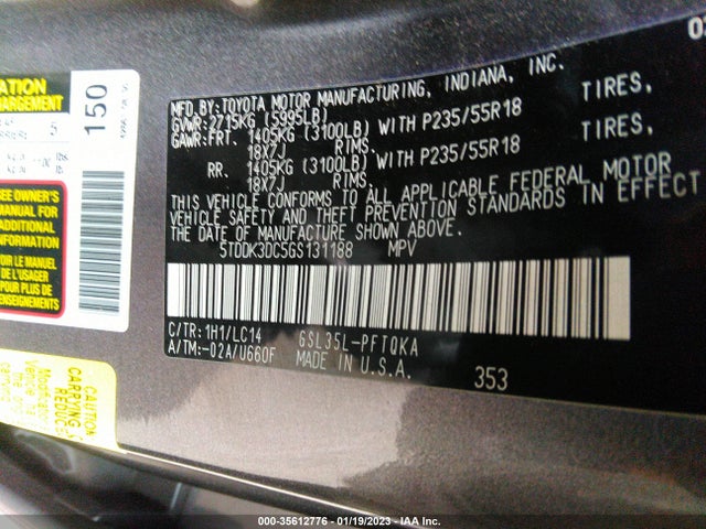 Toyota Sienna 2016 5TDDK3DC5GS131188 Image 10