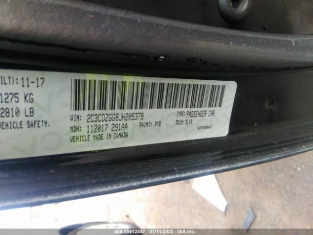 2C3CDZGG8JH205379 Dodge Challenger Gt