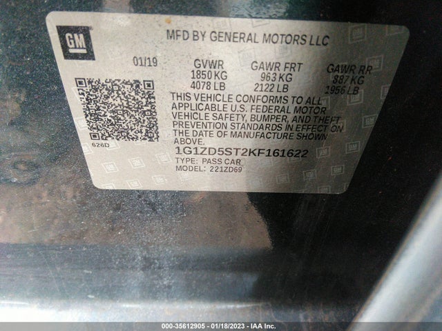 Chevrolet MALIBU LT 2019 1G1ZD5ST2KF161622 Image 9