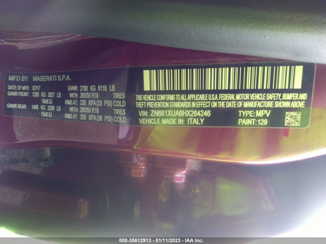 ZN661XUA6HX264246 Maserati Levante