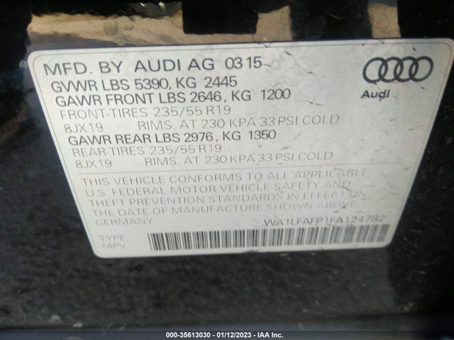 WA1LFAFP1FA124782 Audi Q5 Premium Plus