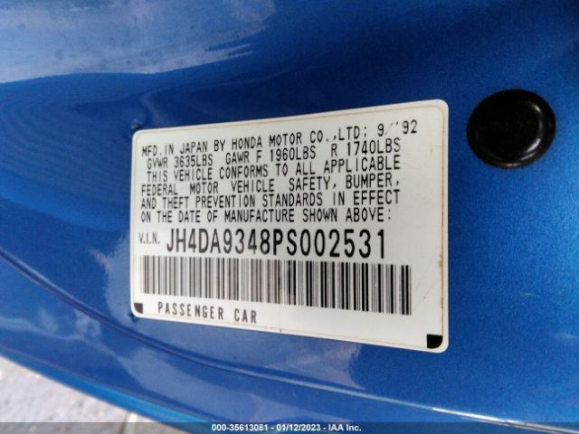 JH4DA9348PS002531 Acura Integra Rs