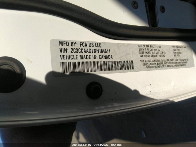 2C3CCAAG7NH184611 Chrysler 300 Touring