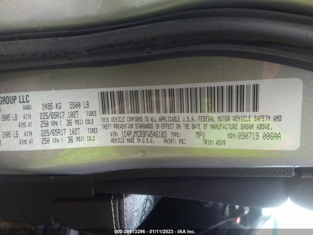 Aukcja sprzedaży 2015 Jeep Cherokee Latitude, vin: 1C4PJMCB3FW546183, numer aukcji: 35613296