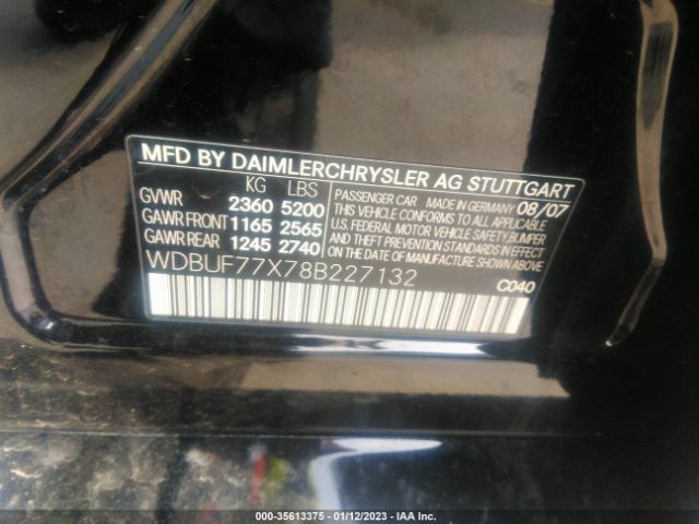 2008 MERCEDES-BENZ E 63 AMG WDBUF77X78B227132 Photo 8