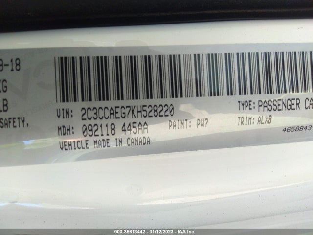 Chrysler 300 Limited 2019 2C3CCAEG7KH528220 Image 9
