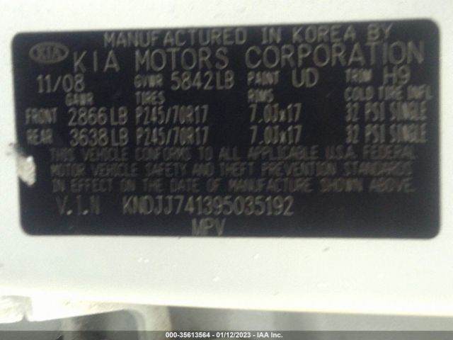 KNDJJ741395035192 KIA Borrego Ex