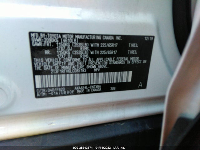 2020 Toyota RAV4, VIN: 2T3F1RFV6LC085183