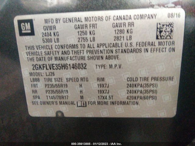 2GKFLVE35H6146032 GMC Terrain Denali