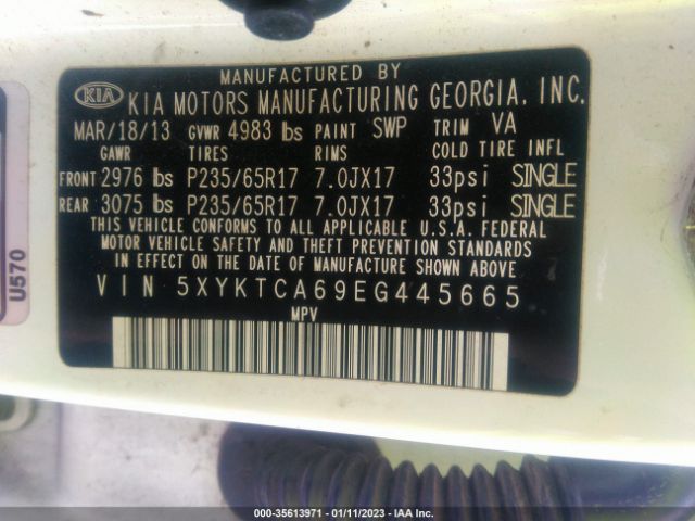 5XYKTCA69EG445665 KIA SORENTO LX