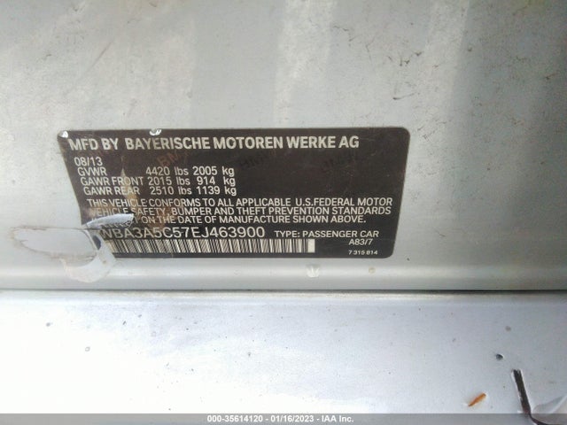 BMW 3 Series 328i 2014 WBA3A5C57EJ463900 Image 14