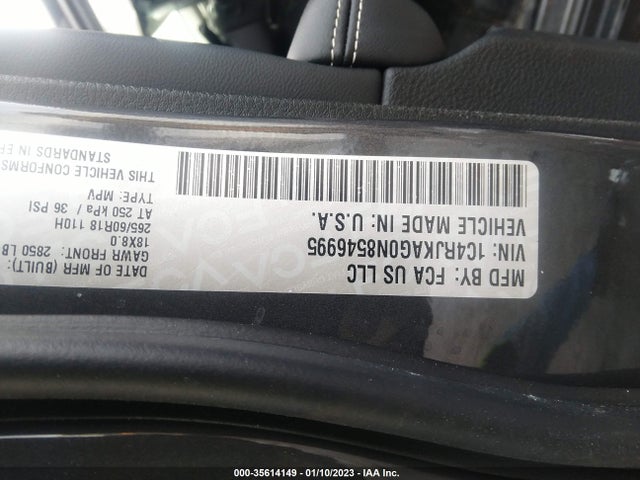 2022 Jeep Grand Cherokee, VIN: 1C4RJKAG0N8546995
