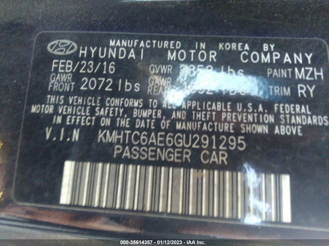 Hyundai Veloster Turbo 2016 KMHTC6AE6GU291295 Image 9