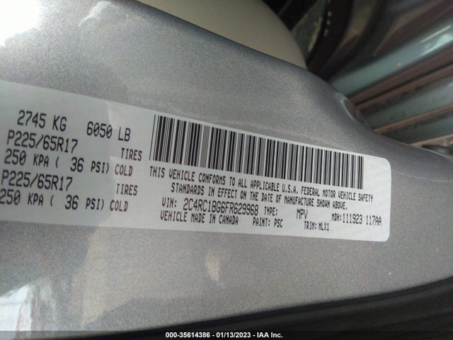 2C4RC1BG6FR629968 Chrysler Town & Country