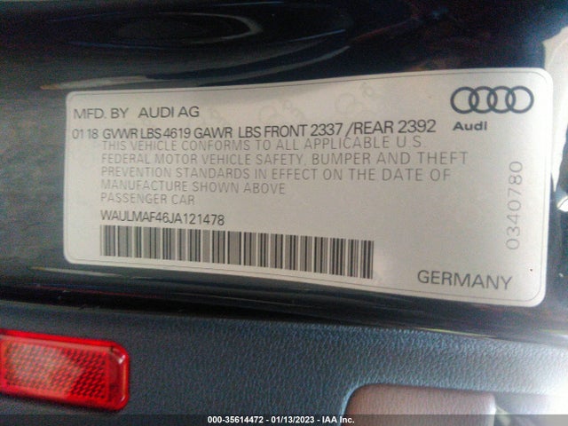WAULMAF46JA121478 Audi A4 Premium Plus