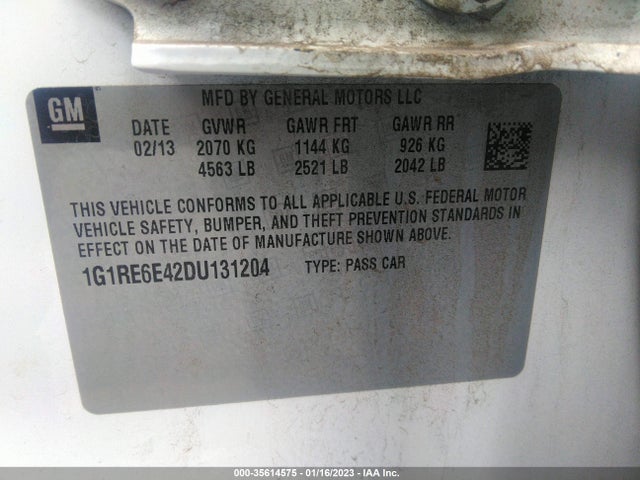 Chevrolet Volt 2013 1G1RE6E42DU131204 Image 12