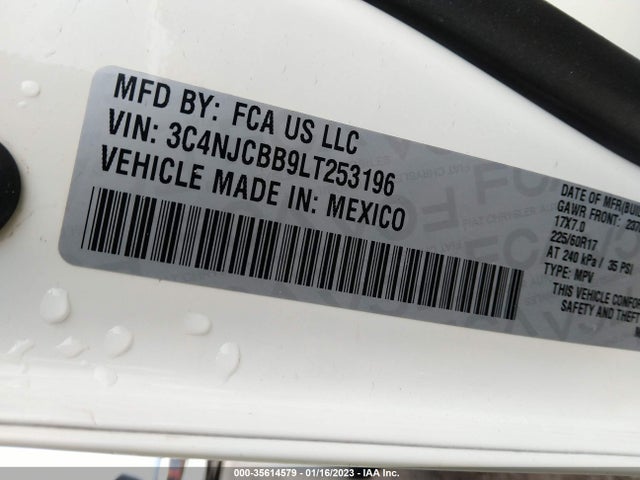 2020 Jeep Compass, VIN: 3C4NJCBB9LT253196