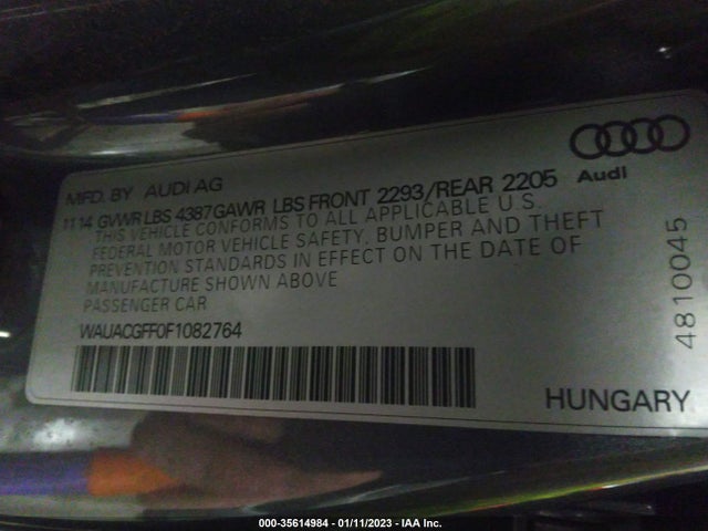 WAUACGFF0F1082764 Audi A3 1.8t Premium