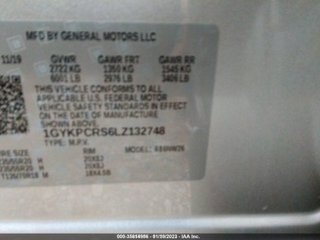 Cadillac XT6 2020 1GYKPCRS6LZ132748 Image 11