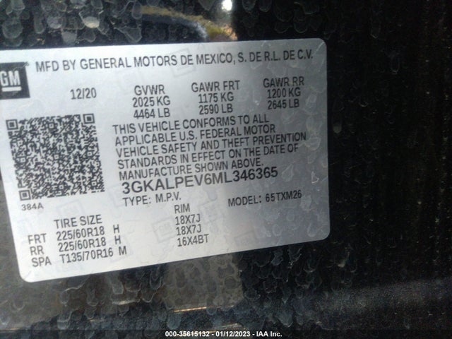 2021 GMC Terrain, VIN: 3GKALPEV6ML346365