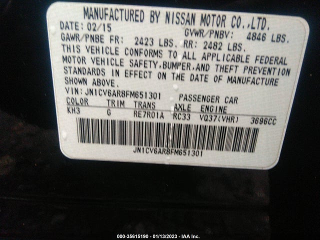 2015 Infiniti Q40, VIN: JN1CV6AR8FM651301