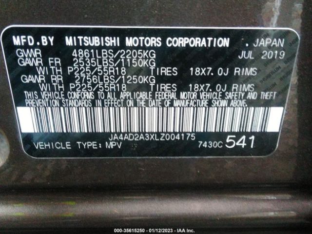 JA4AD2A3XLZ004175 Mitsubishi Outlander Es 2.4